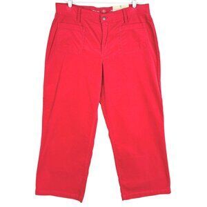 St. Johns Bay Women's Wide Leg Stretch Red Velvet Pants Sz 18P Comfort Waist NWT